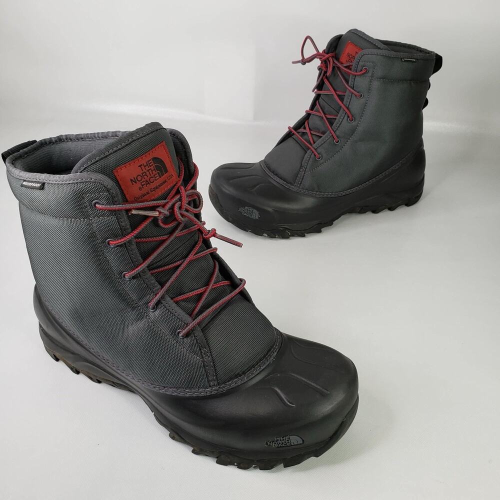 The North Face Mens Tsumoru Boot Boots Black Gray Size 12 Snow Waterproof